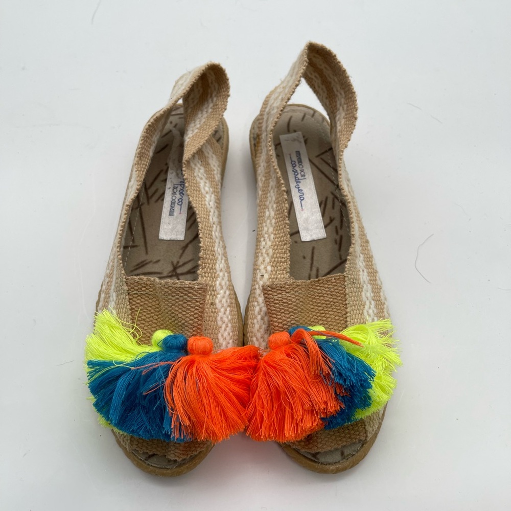 Canvas Espadrilles with PomPoms